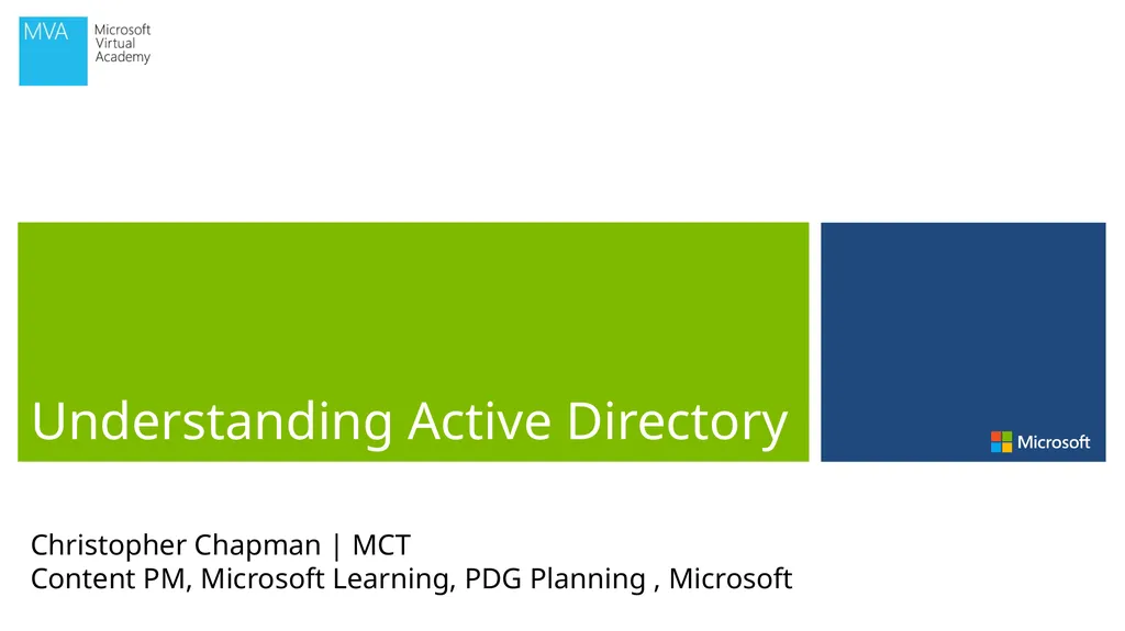 Christopher Chapman | MCT Content PM, Microsoft - slide 1 of 30