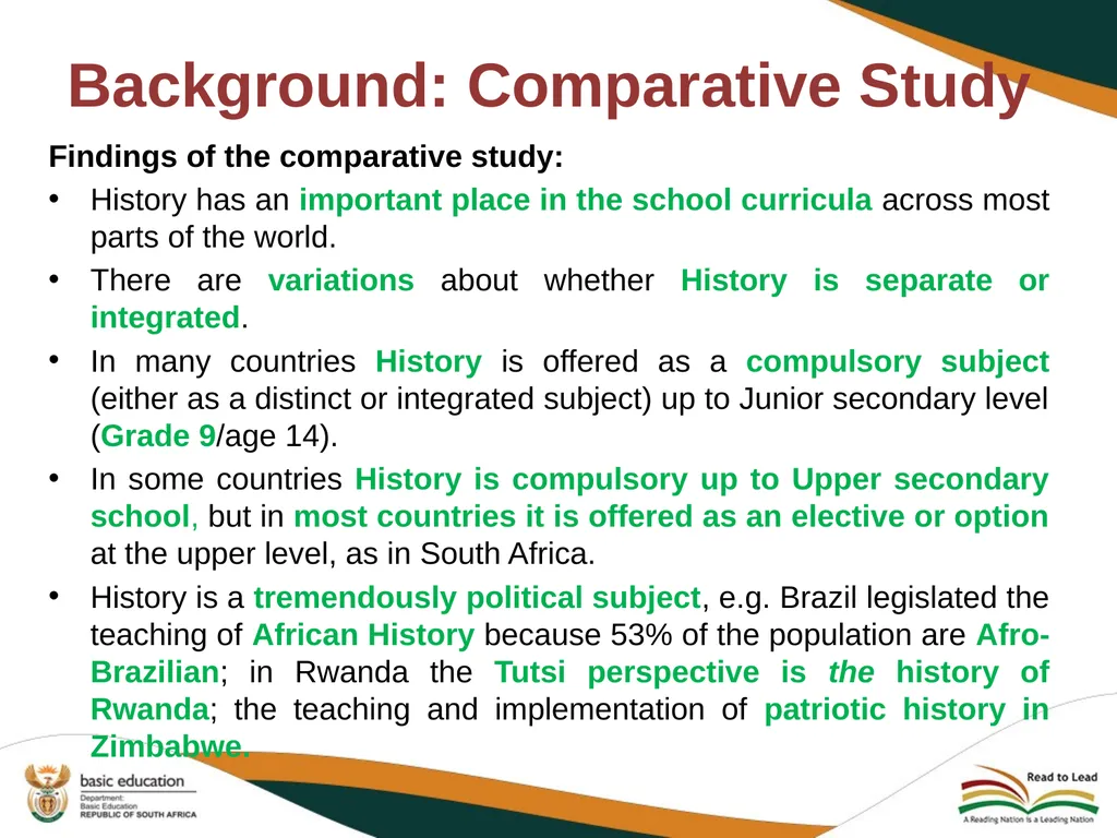 PROGRESS REPORT ON THE IMPLEMENTATION OF HISTORY - slide 11 of 29