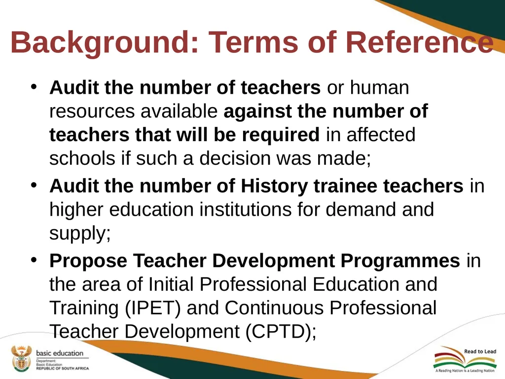 PROGRESS REPORT ON THE IMPLEMENTATION OF HISTORY - slide 9 of 29