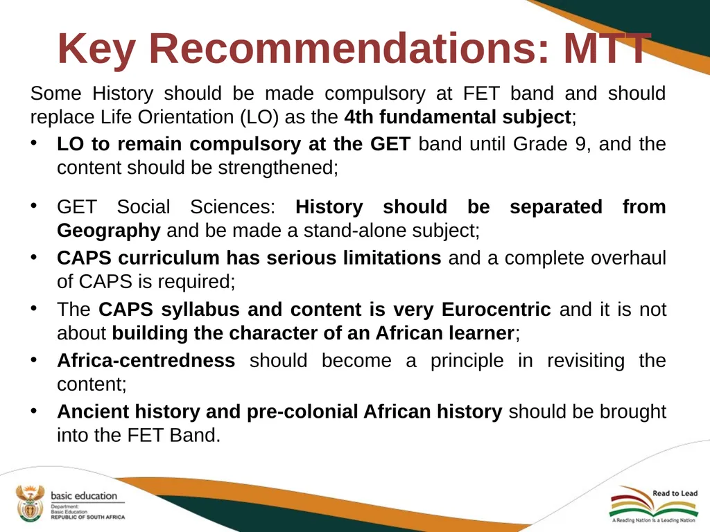 PROGRESS REPORT ON THE IMPLEMENTATION OF HISTORY - slide 12 of 29