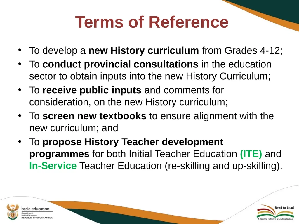 PROGRESS REPORT ON THE IMPLEMENTATION OF HISTORY - slide 16 of 29