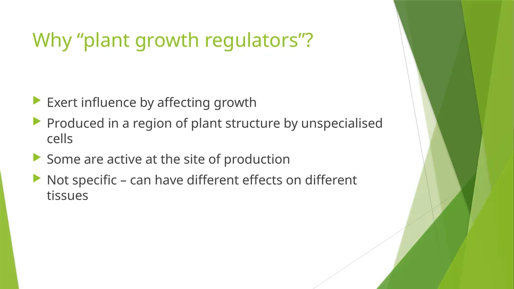 Plant Growth Learning outcomes Evaluate the - slide 4 of 20