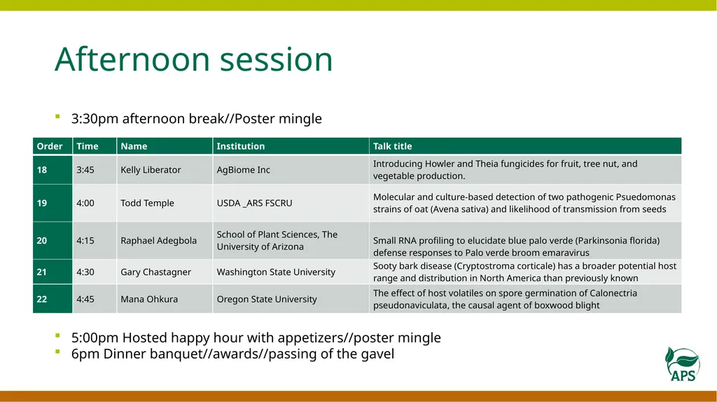 American Phytopathological Society Pacific - slide 6 of 6