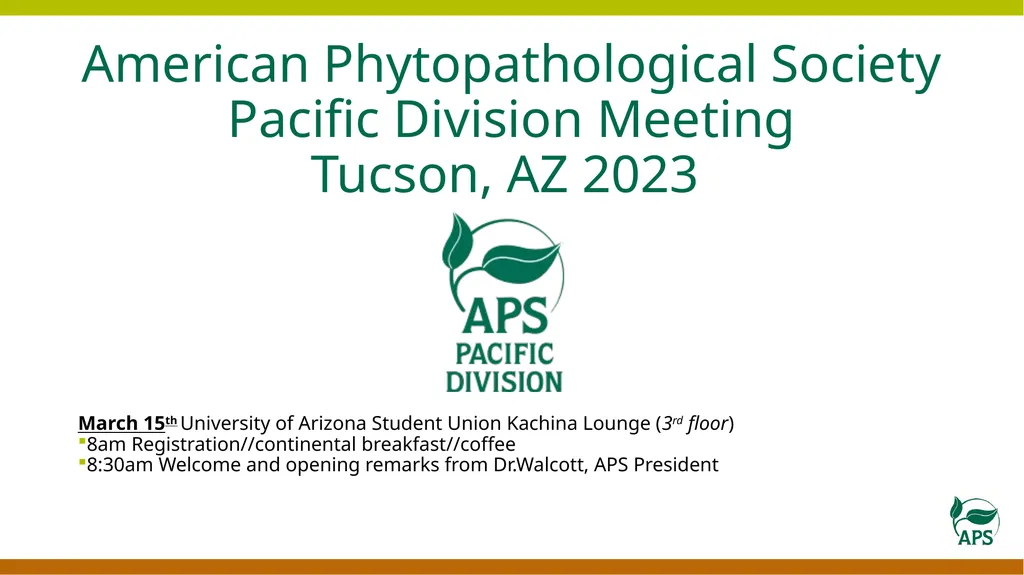 American Phytopathological Society Pacific - slide 2 of 6