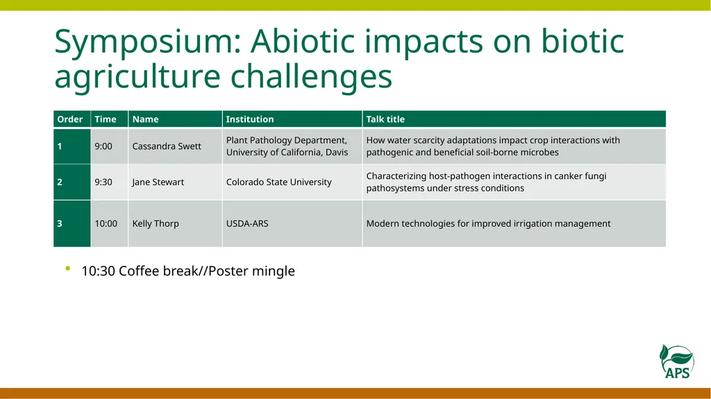 American Phytopathological Society Pacific - slide 3 of 6
