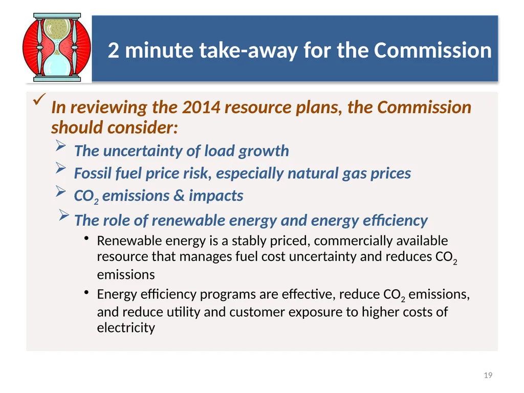 What Should Commissioners Consider when Reviewing - slide 19 of 20
