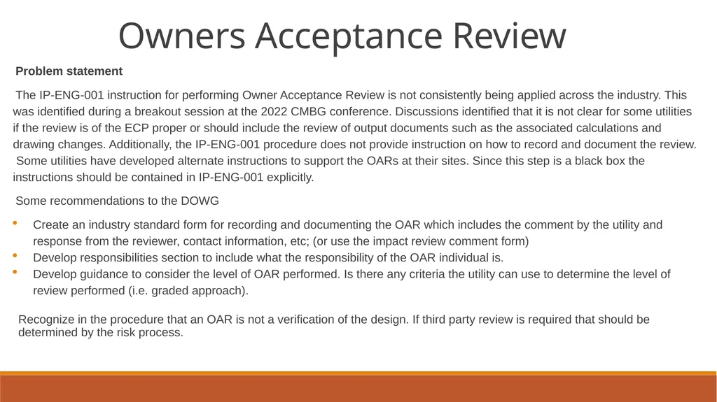 2023 Design Oversight Working Group (DOWG) Update - slide 7 of 8
