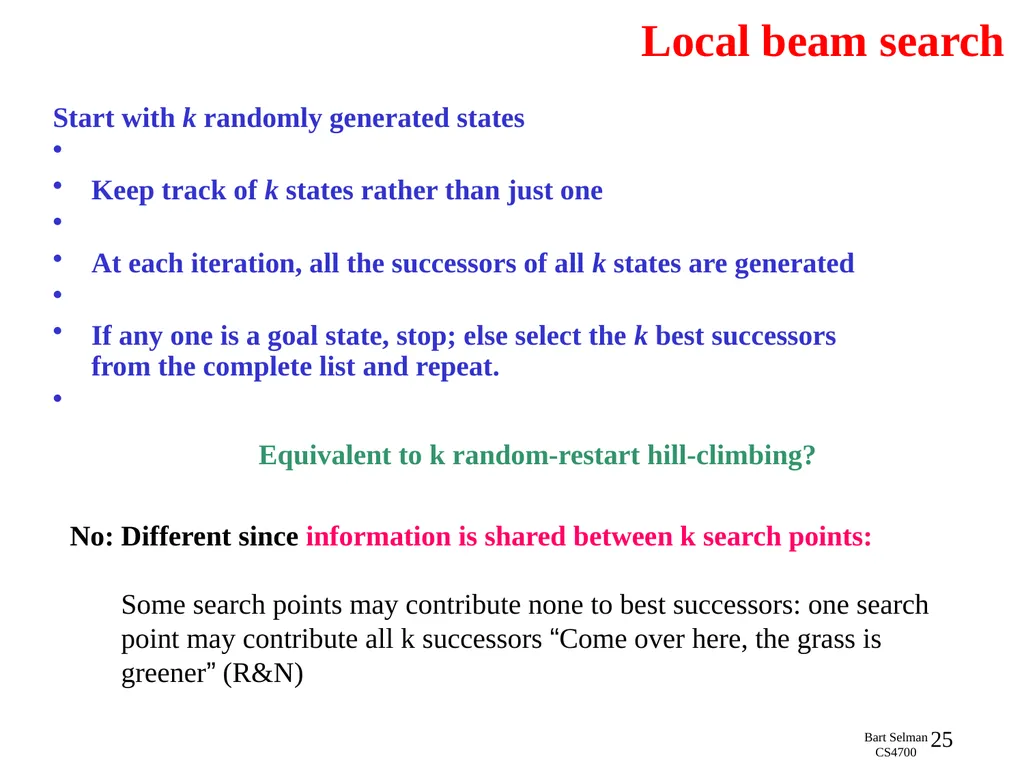 CS 4700: Foundations of Artificial Intelligence - slide 25 of 44