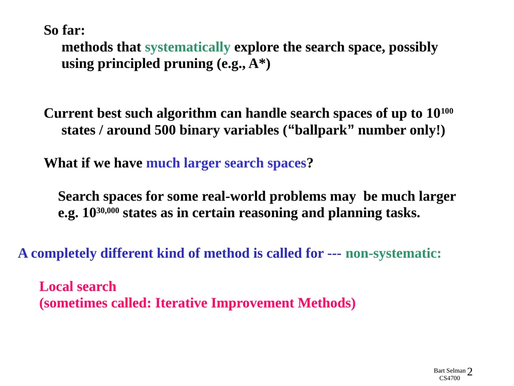 CS 4700: Foundations of Artificial Intelligence - slide 2 of 44