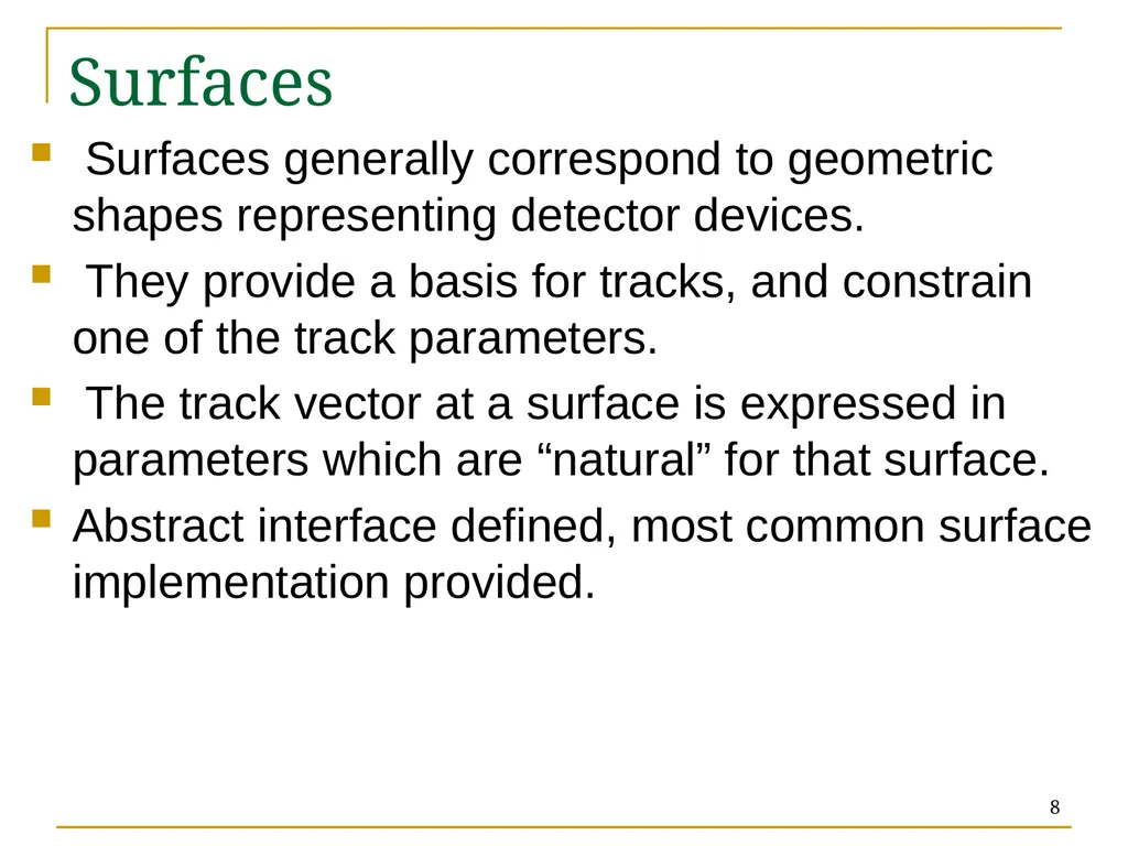 Track Reconstruction: the trf & ftf toolkits - slide 8 of 18