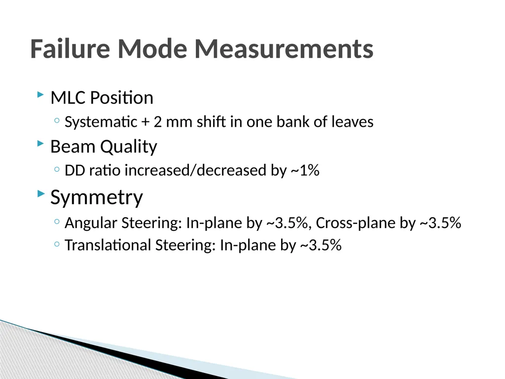 The magnitude of H&N IMRT dose delivery errors - slide 7 of 14