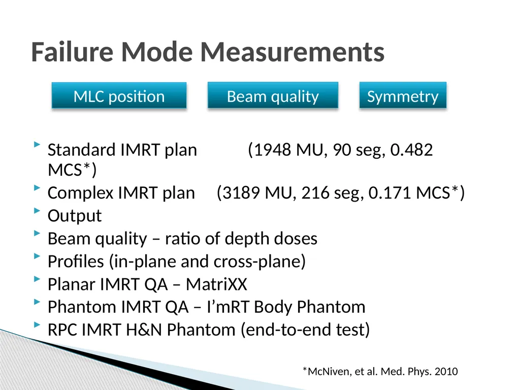 The magnitude of H&N IMRT dose delivery errors - slide 6 of 14