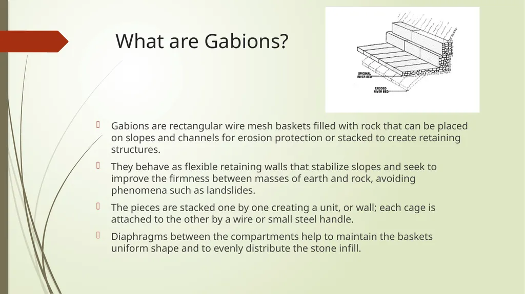 Gabbions Harshit Gabions - Introduction The word - slide 3 of 9