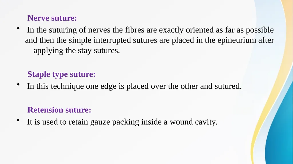SUTURE MATERIAL AND SUTURING TECHNIQUES -V Dr. - slide 12 of 14