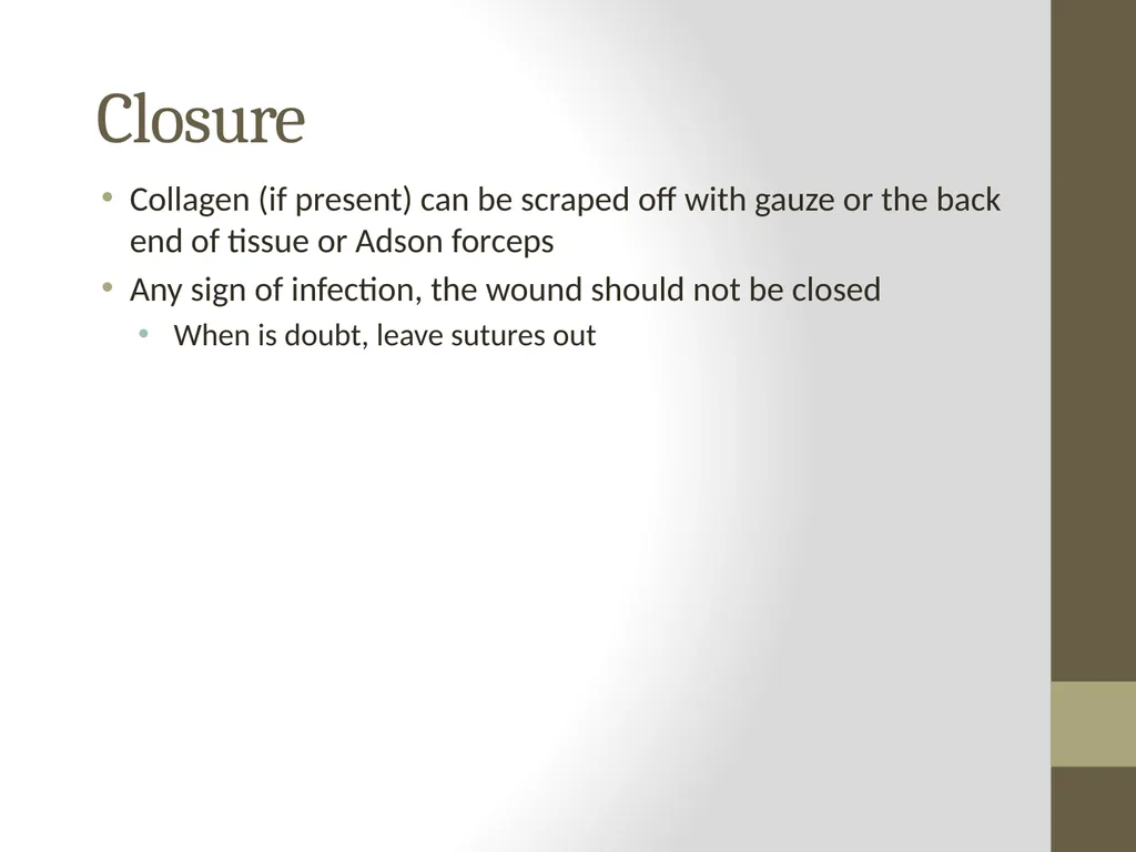 SURGERY Guide to Procedures Topics Patient prep - slide 16 of 40