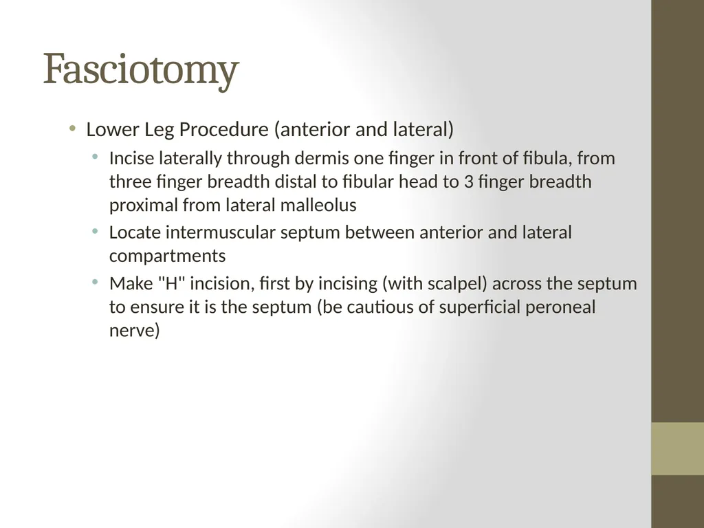 SURGERY Guide to Procedures Topics Patient prep - slide 34 of 40