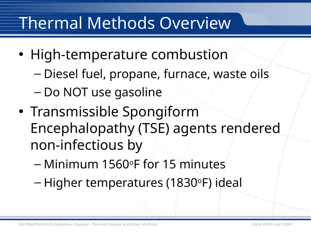 Disposal Thermal Disposal and Other Methods - slide 3 of 17