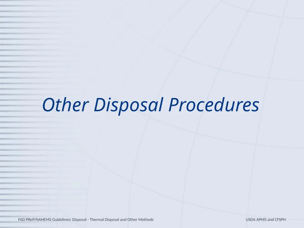 Disposal Thermal Disposal and Other Methods - slide 10 of 17