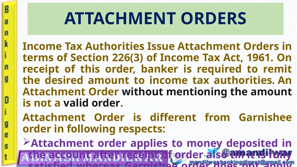 GARNISHEE ORDER & ATTACHMENT ORDER GARNISHEE ORDER - slide 13 of 18