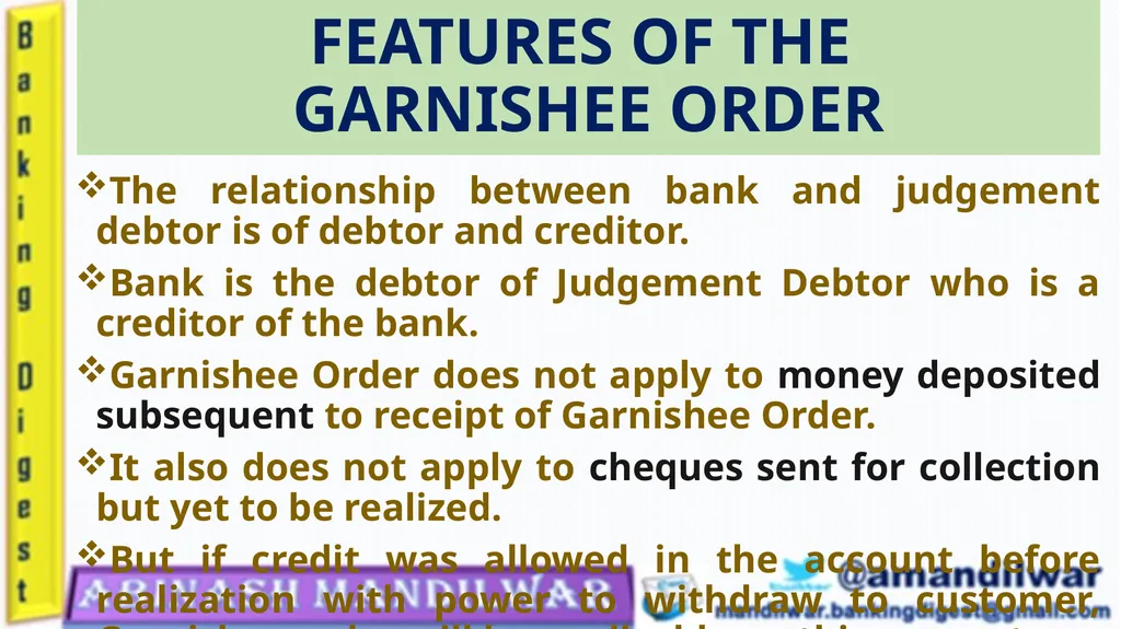 GARNISHEE ORDER & ATTACHMENT ORDER GARNISHEE ORDER - slide 8 of 18