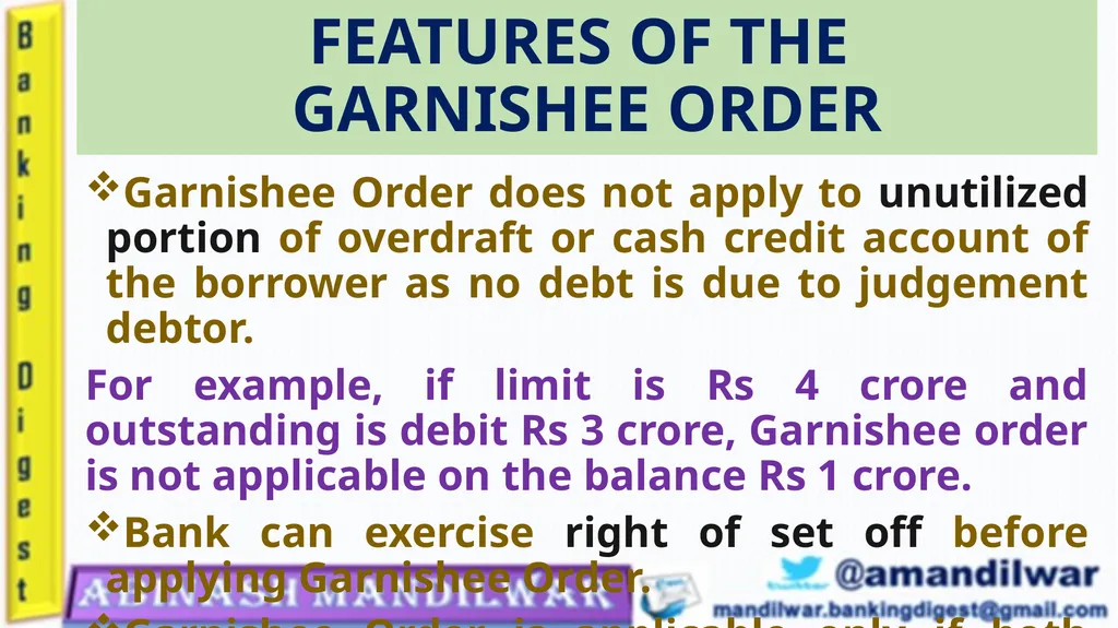 GARNISHEE ORDER & ATTACHMENT ORDER GARNISHEE ORDER - slide 9 of 18