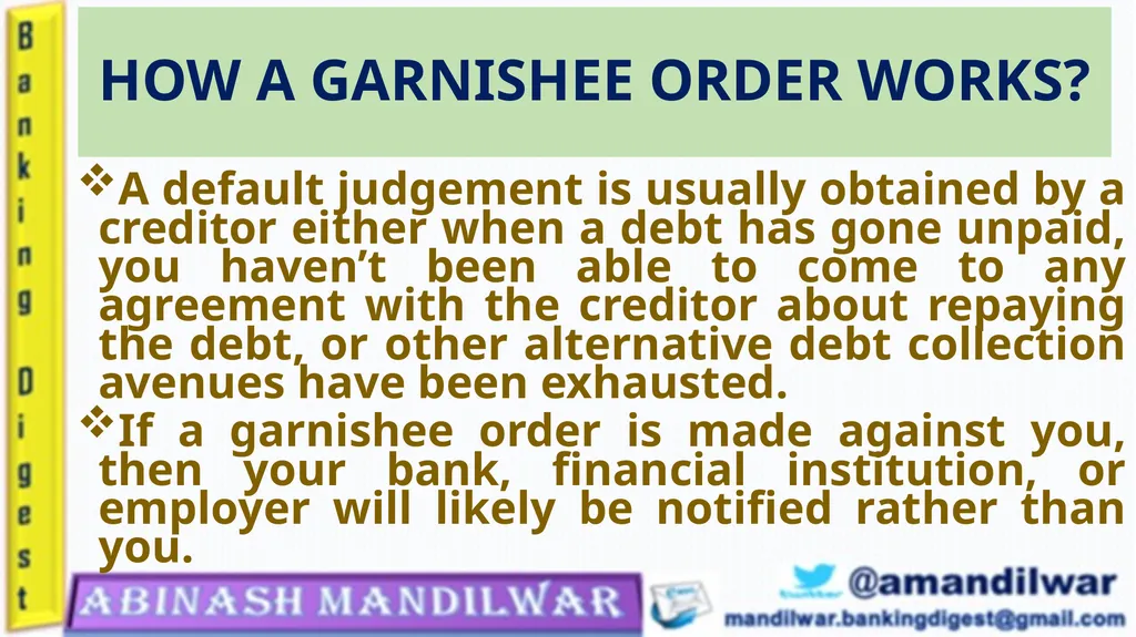 GARNISHEE ORDER & ATTACHMENT ORDER GARNISHEE ORDER - slide 5 of 18