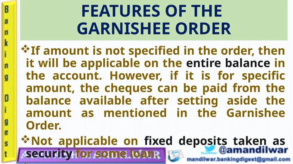 GARNISHEE ORDER & ATTACHMENT ORDER GARNISHEE ORDER - slide 11 of 18