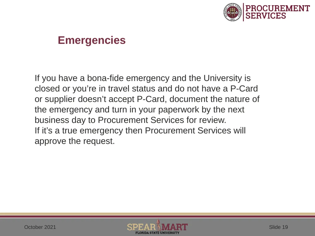 Confirming Orders (After-the-fact orders) - slide 19 of 25