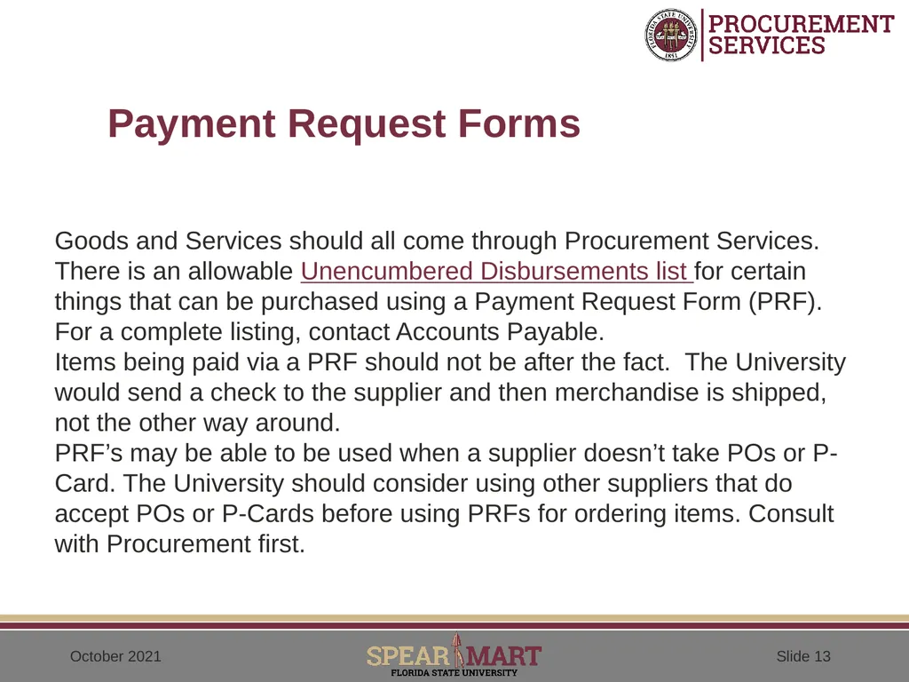 Confirming Orders (After-the-fact orders) - slide 13 of 25
