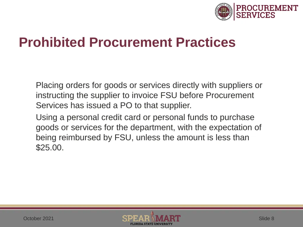 Confirming Orders (After-the-fact orders) - slide 8 of 25