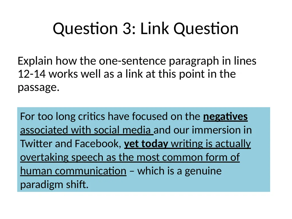 Reading for Understanding, Analysis and Evaluation - slide 7 of 18