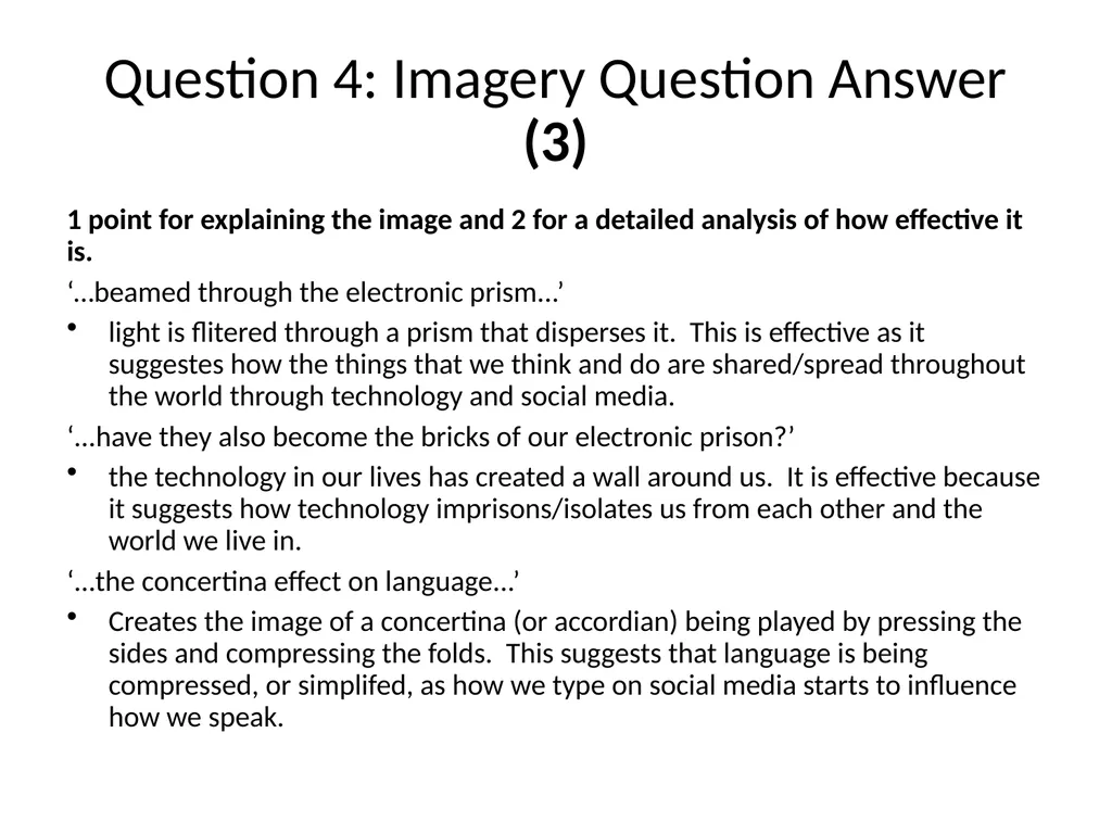 Reading for Understanding, Analysis and Evaluation - slide 10 of 18
