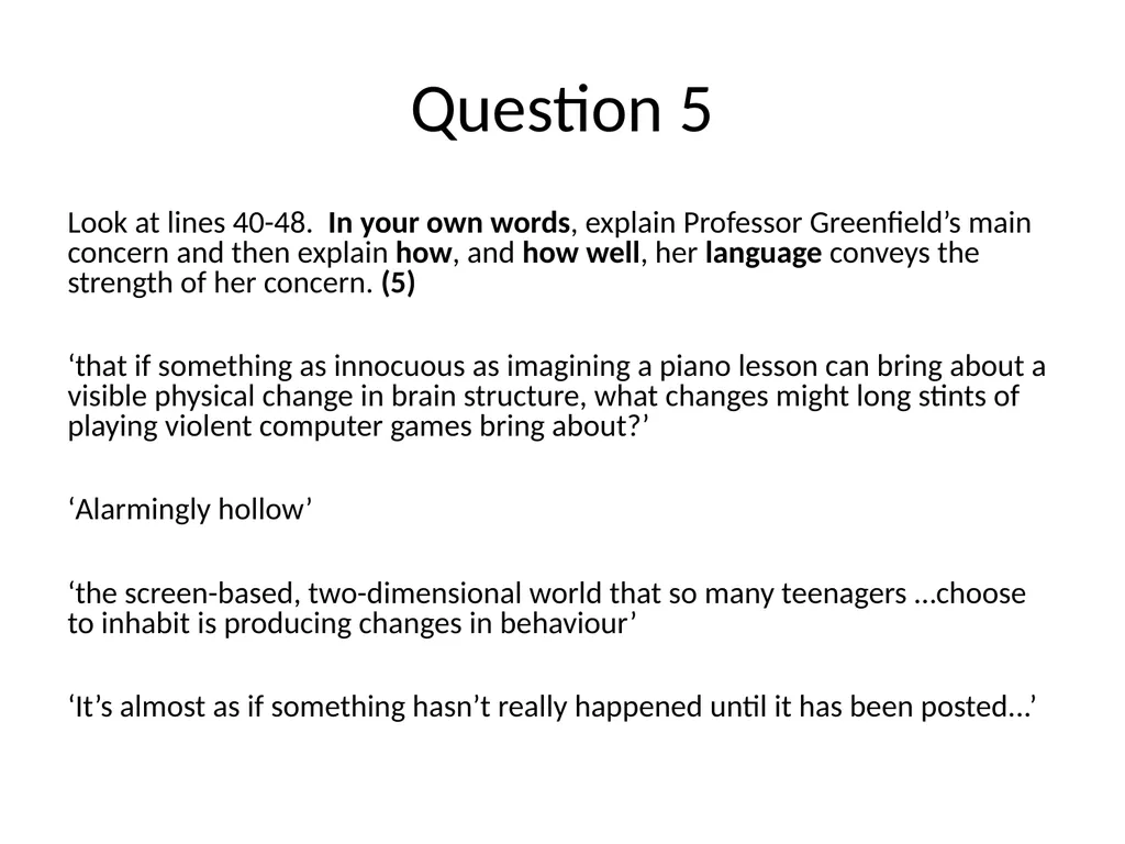 Reading for Understanding, Analysis and Evaluation - slide 11 of 18