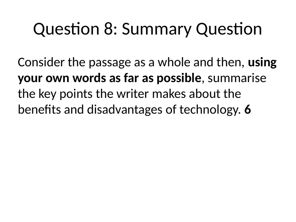 Reading for Understanding, Analysis and Evaluation - slide 17 of 18