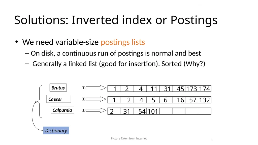 Large Scale Search: Inverted Index, etc. Comp: - slide 8 of 17