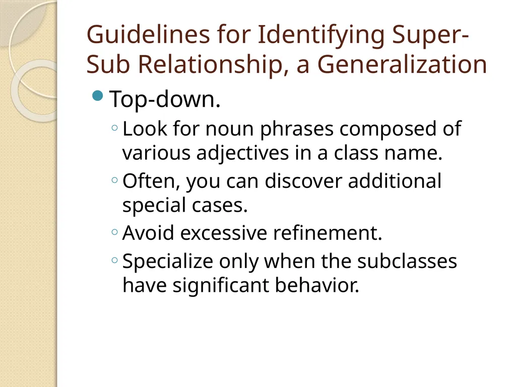 OBJECT RELATIONSHIPS, ATTRIBUTES, AND METHODS - slide 18 of 25