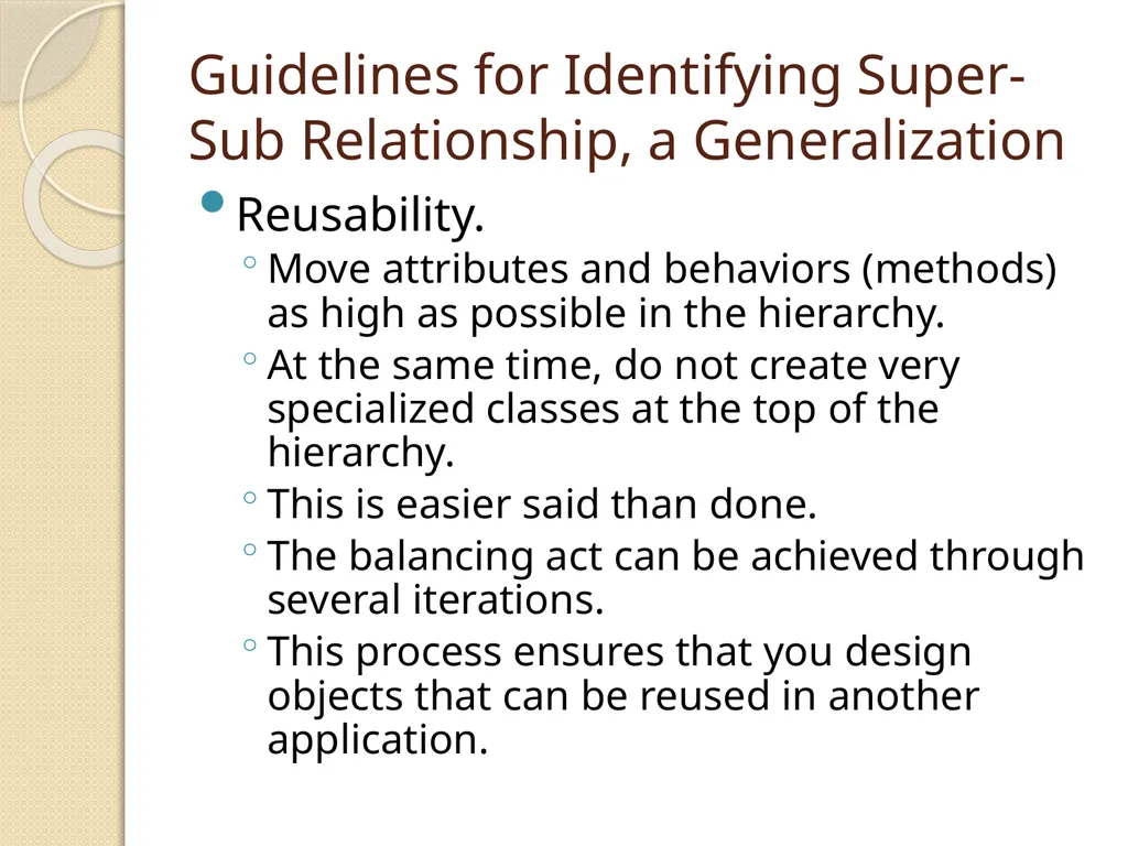 OBJECT RELATIONSHIPS, ATTRIBUTES, AND METHODS - slide 20 of 25