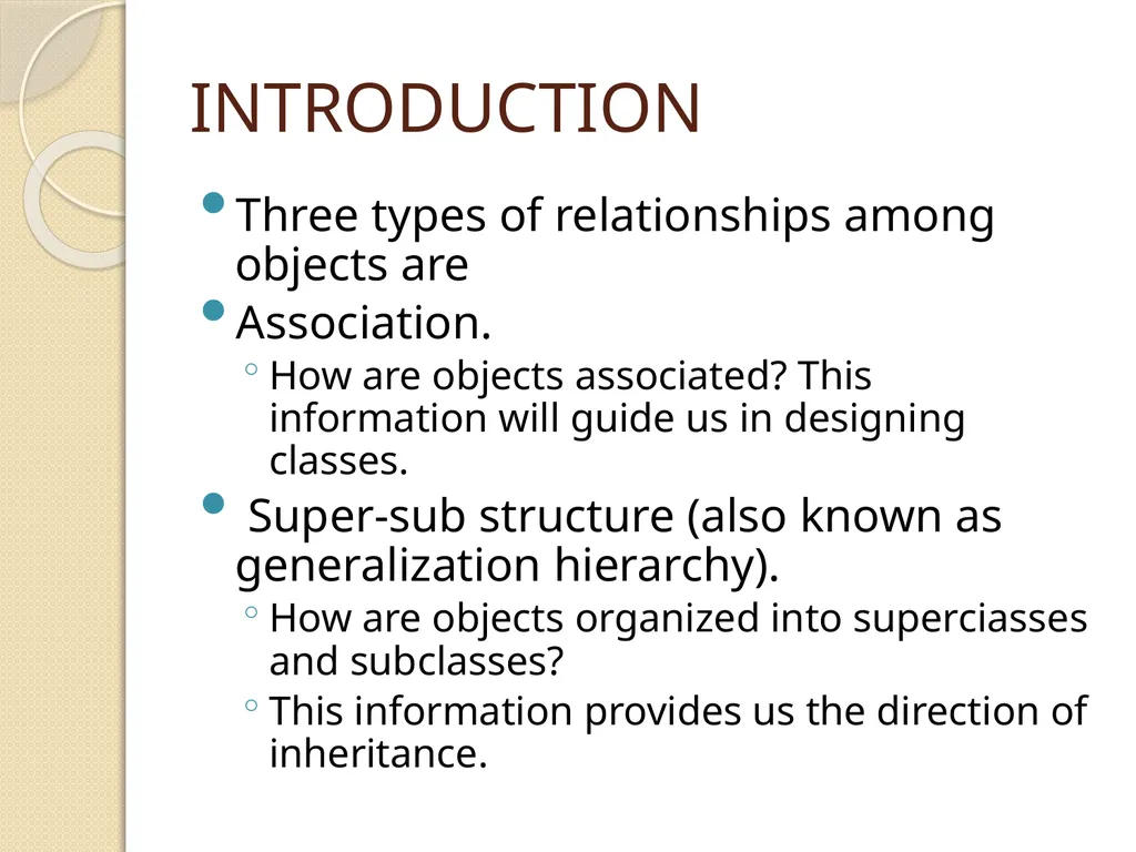 OBJECT RELATIONSHIPS, ATTRIBUTES, AND METHODS - slide 3 of 25