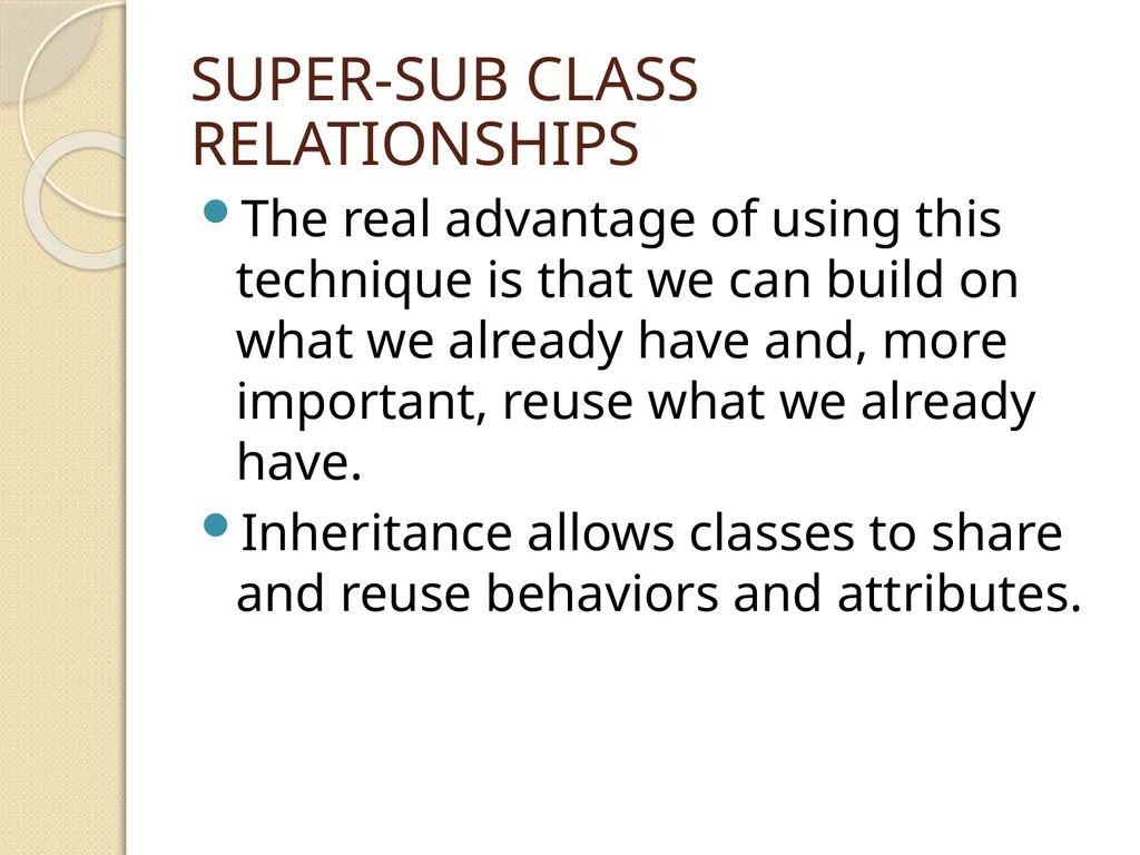 OBJECT RELATIONSHIPS, ATTRIBUTES, AND METHODS - slide 17 of 25