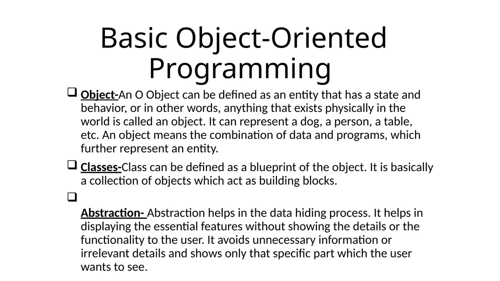 Object Oriented Programming Concept Of Object - slide 3 of 6