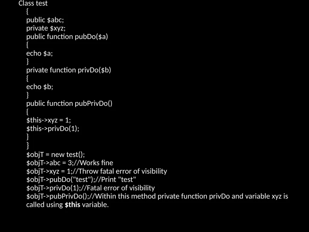 Introduction to Object Oriented Programming in PHP - slide 16 of 29