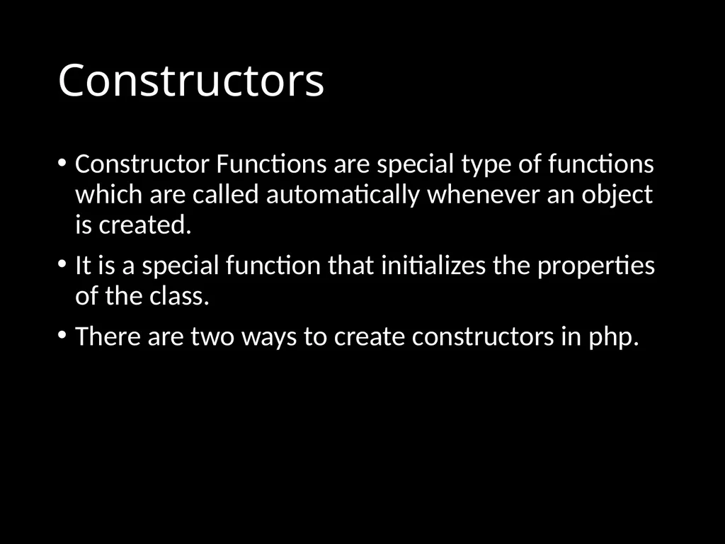 Introduction to Object Oriented Programming in PHP - slide 19 of 29