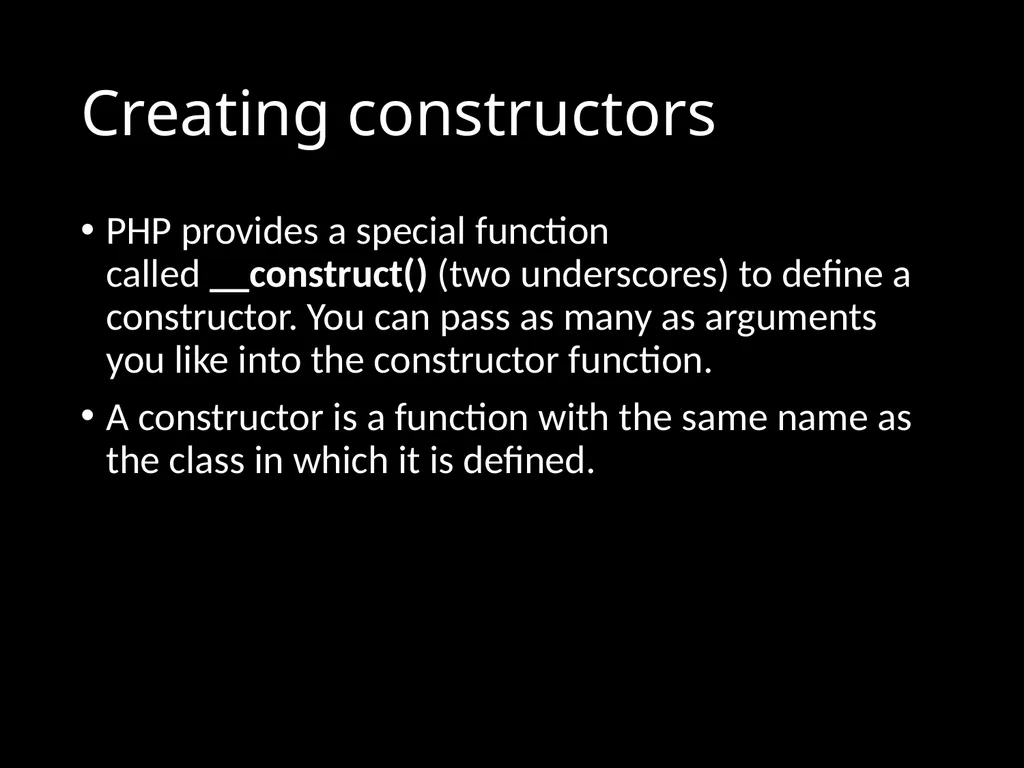 Introduction to Object Oriented Programming in PHP - slide 20 of 29