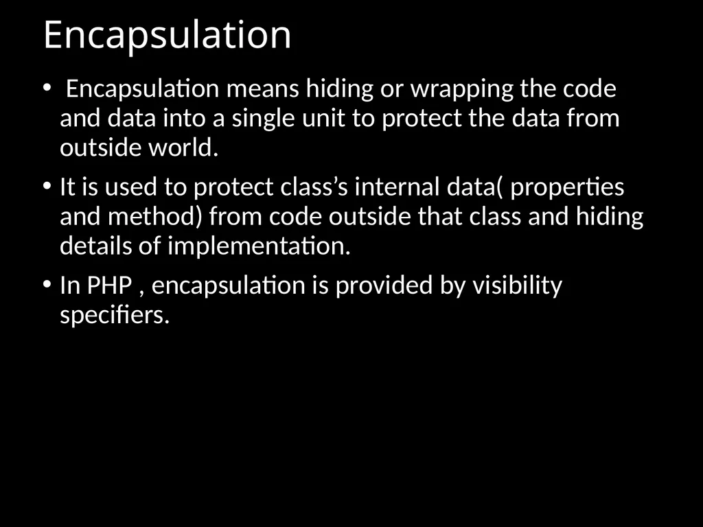 Introduction to Object Oriented Programming in PHP - slide 11 of 29