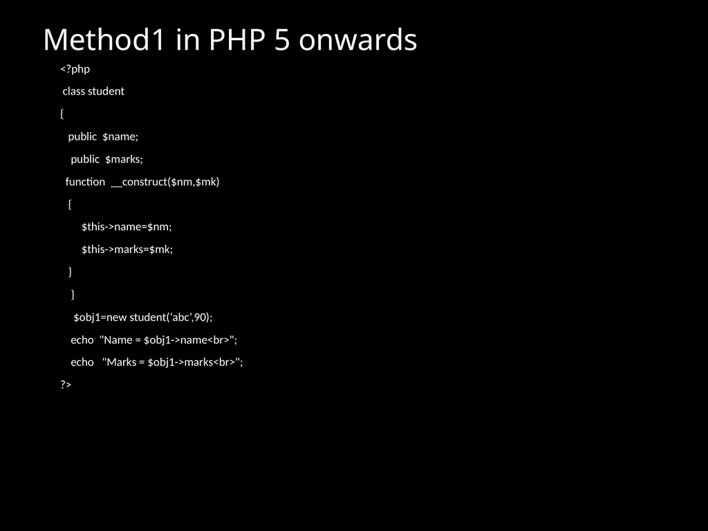 Introduction to Object Oriented Programming in PHP - slide 21 of 29
