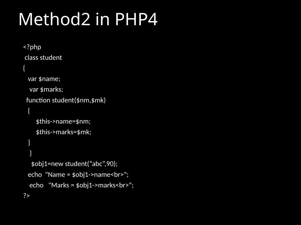 Introduction to Object Oriented Programming in PHP - slide 22 of 29