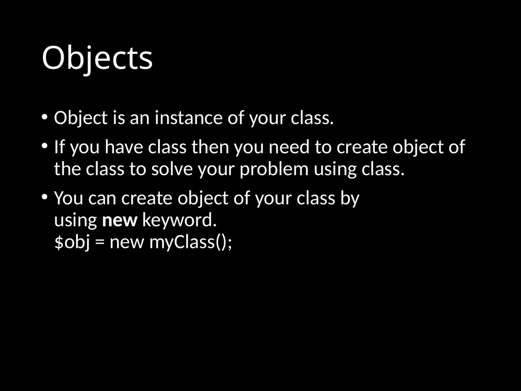 Introduction to Object Oriented Programming in PHP - slide 9 of 29