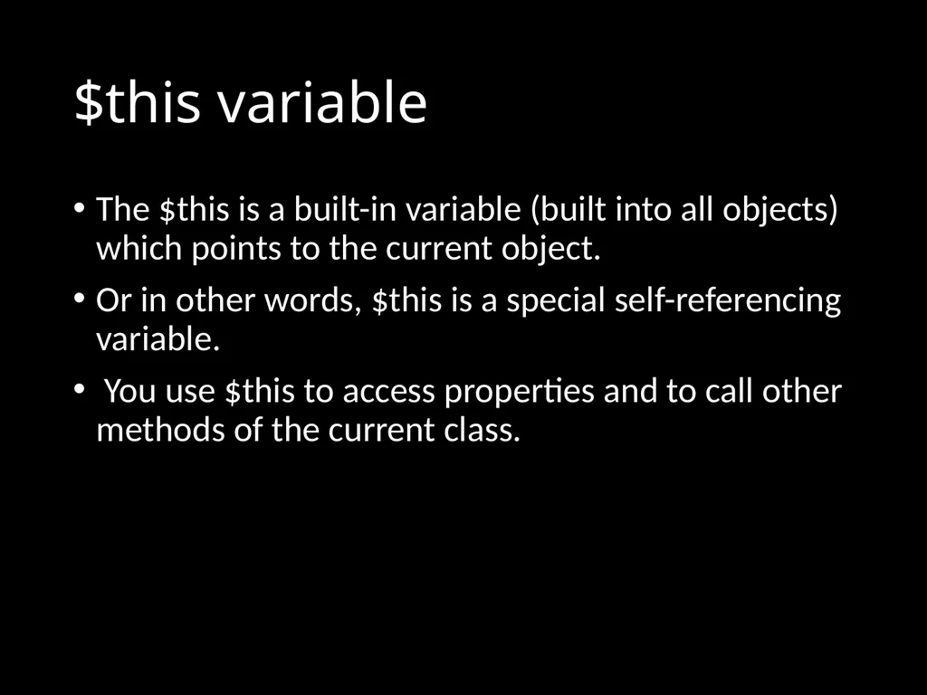 Introduction to Object Oriented Programming in PHP - slide 8 of 29
