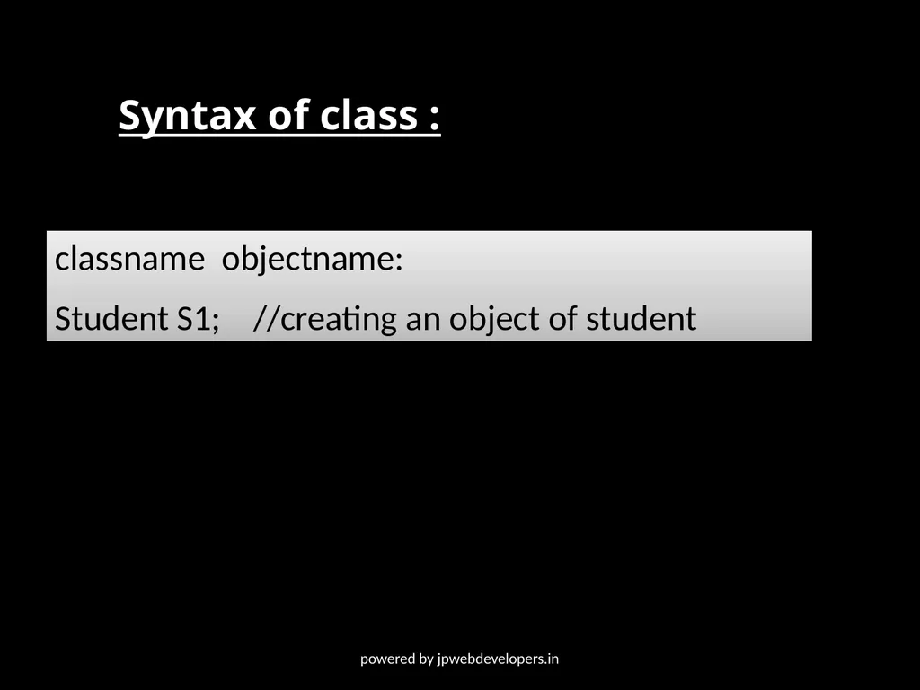Presentation ON Classes & objects Powered by- - slide 7 of 11