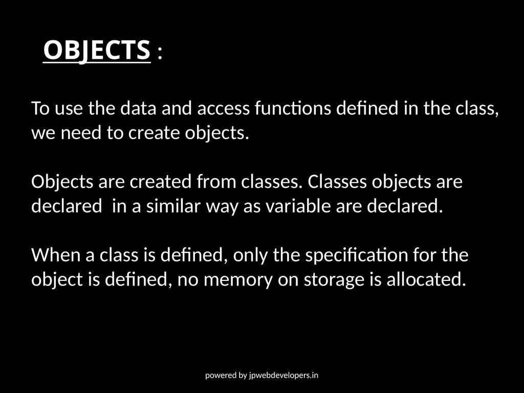 Presentation ON Classes & objects Powered by- - slide 8 of 11